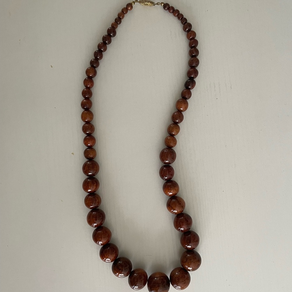 Koa Wood Beads Necklace
